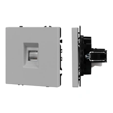 Изображение ARL NOBE Розетка телефонная софт-тач никель SCT-MTL1-SFPL-IS (RJ-11, 4C) (Arlight, -)