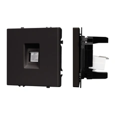 Изображение Розетка компьютерная RJ-45 Arlight NOBE, черный оникс soft-touch 054305(1)