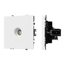 Изображение Розетка ТВ Arlight NOBE, белый кварц soft-touch 054292(1)